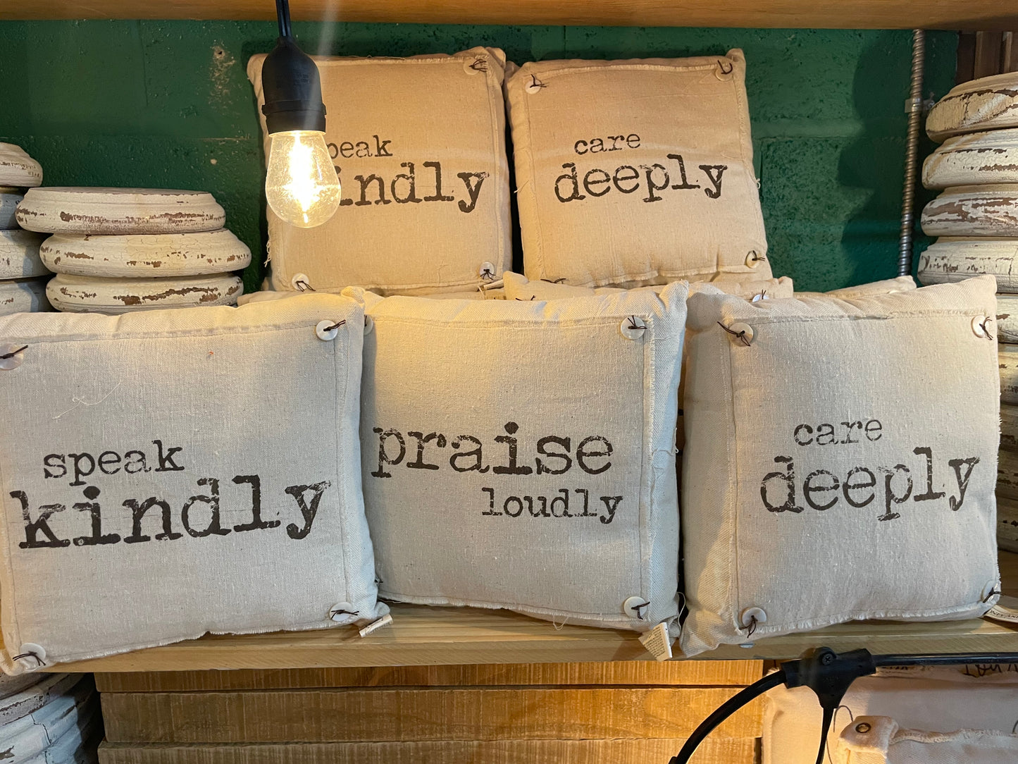 Small encouragement pillows