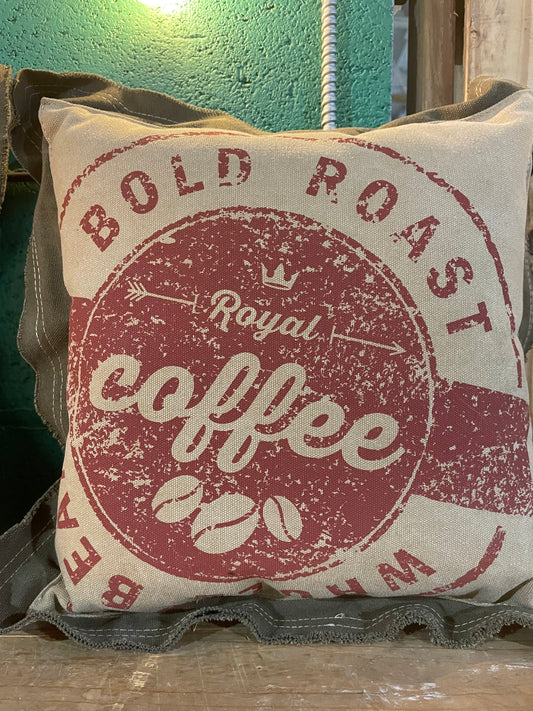 Bold Roast Royal Coffee Pillow