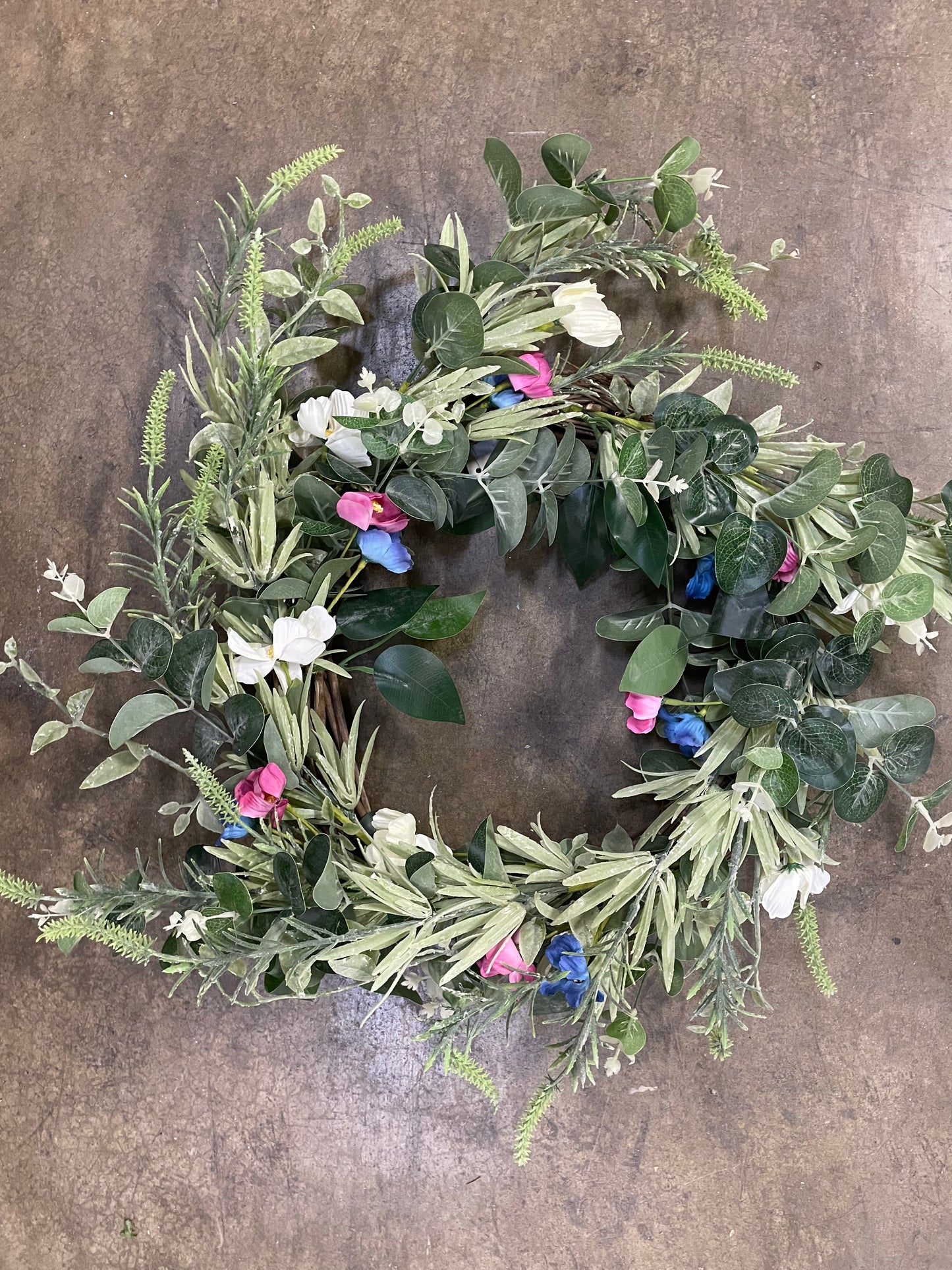 Pink & Blue Wreath